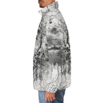 Down-Padded Puffer Jacket Gothic Skulls Skeletons Hearts