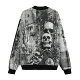 Bomber Jacket Gothic Skulls Skeletons Hearts