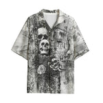 Hawaiian Shirt Gothic Skulls Skeletons Hearts