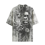 Hawaiian Shirt Gothic Skulls Skeletons Hearts