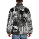 Down-Padded Puffer Jacket Halloween Artwork