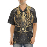 Hawaiian Shirt Golden Chinese Dragon Art