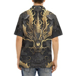 Hawaiian Shirt Golden Chinese Dragon Art