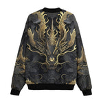 Bomber Jacket Golden Chinese Dragon Art