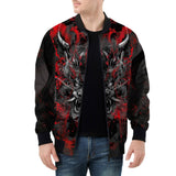 Bomber Jacket Black and Red Demon Art