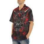Hawaiian Shirt Black and Red Demon Art