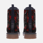 Leather Boots Black and Red Demon Art