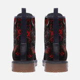 Leather Boots Black and Red Demon Art