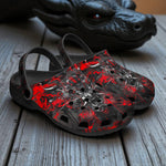 Classic Clogs Black and Red Demon Art