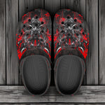 Classic Clogs Black and Red Demon Art
