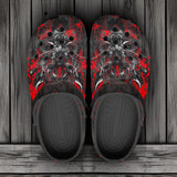 Classic Clogs Black and Red Demon Art