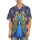 Hawaiian Shirt Colorful Peacock Feathers