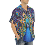 Hawaiian Shirt Colorful Peacock Feathers