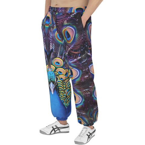 Men's Sweatpants Colorful Peacock Feathers