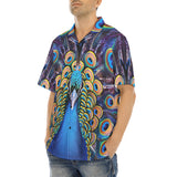 Hawaiian Shirt Colorful Peacock Feathers