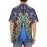 Hawaiian Shirt Colorful Peacock Feathers
