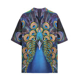 Hawaiian Shirt Colorful Peacock Feathers