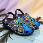 Classic Clogs Colorful Peacock Feathers