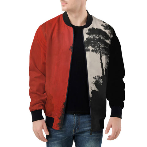 Bomber Jacket Minimalism Japanese Landscape Art