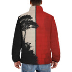 Down-Padded Puffer Jacket Minimalism Japanese Landscape Art