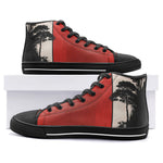 High-Top Canvas Shoes Minimalism Japanese Landscape Art