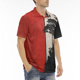 Men's Polo Shirt Minimalism Japanese Landscape Art