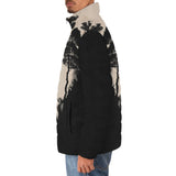 Down-Padded Puffer Jacket Minimalism Japanese Landscape Art