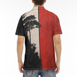 Men's Polo Shirt Minimalism Japanese Landscape Art