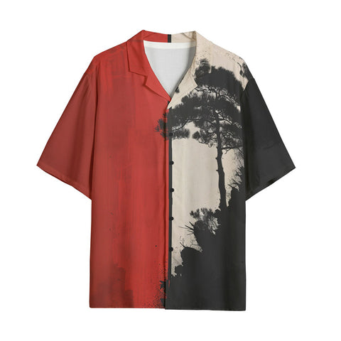 Hawaiian Shirt Minimalism Japanese Landscape Art