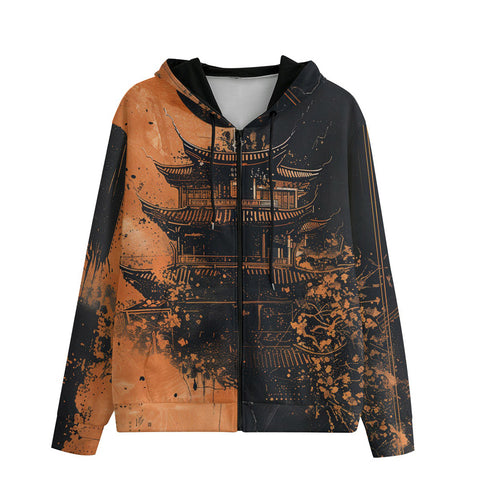 Men's Zip Up Hoodie Mysterious Chinese Ancient Art