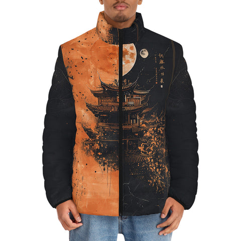 Down-Padded Puffer Jacket Mysterious Chinese Ancient Art