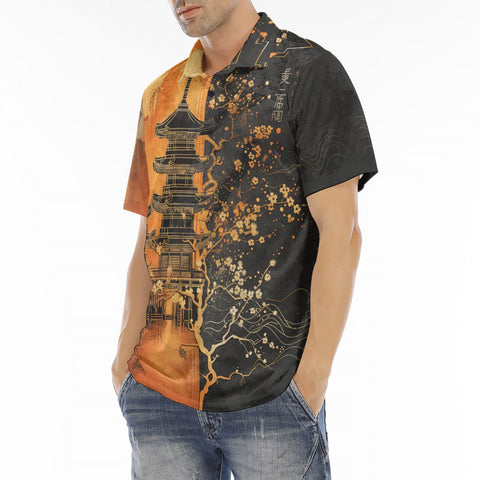 Men's Polo Shirt Mysterious Chinese Ancient Art