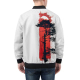 Bomber Jacket Japanese Pine Tree Art