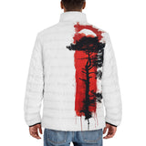 Down-Padded Puffer Jacket Japanese Pine Tree Art