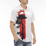 Men's Polo Shirt Japanese Pine Tree Art