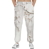 Men's Sweatpants White Plum Blossoms Art