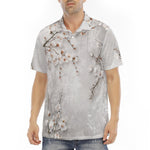 Men's Polo Shirt White Plum Blossoms Art