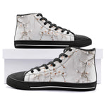 High-Top Canvas Shoes White Plum Blossoms Art