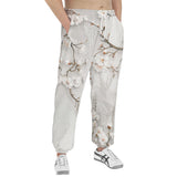 Men's Sweatpants White Plum Blossoms Art
