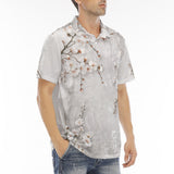Men's Polo Shirt White Plum Blossoms Art
