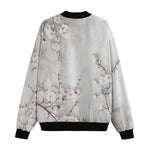 Bomber Jacket White Plum Blossoms Art