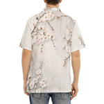 Hawaiian Shirt White Plum Blossoms Art