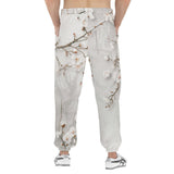 Men's Sweatpants White Plum Blossoms Art