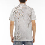 Men's Polo Shirt White Plum Blossoms Art
