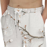Men's Sweatpants White Plum Blossoms Art