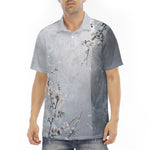 Men's Polo Shirt White Plum Blossoms Art