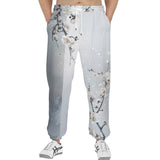 Men's Sweatpants White Plum Blossoms Art