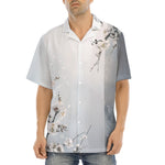 Hawaiian Shirt White Plum Blossoms Art