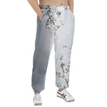 Men's Sweatpants White Plum Blossoms Art