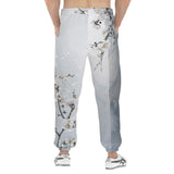 Men's Sweatpants White Plum Blossoms Art